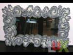 Rectangular Mirror. Colorful paper mache 110x70.. | GREY